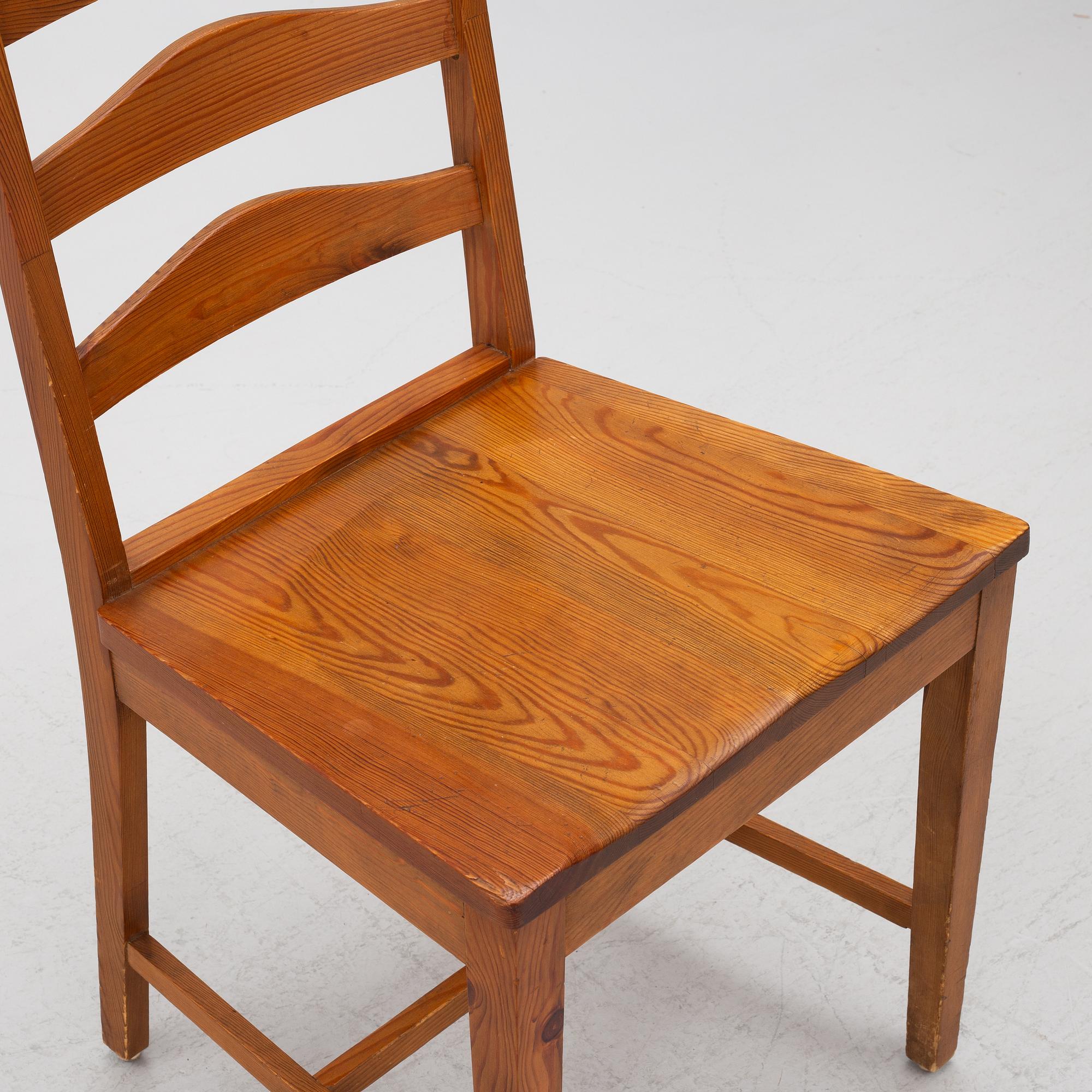 Stolar, 4 st, sportstugemöbler, 1900-talets mitt.