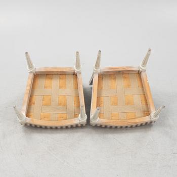 A pair of Gustavian chairs by M. Lundberg the Elder (master 1775-1812).