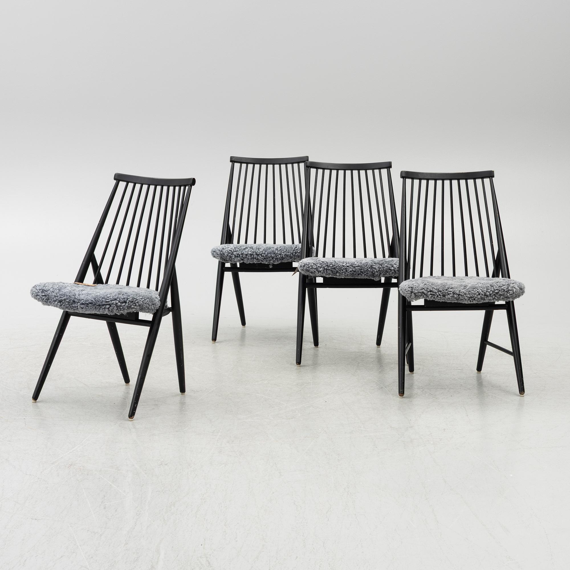 Thea Leonard, chairs 4 pcs, "Flamingo", Nässjö, mid-20th century.