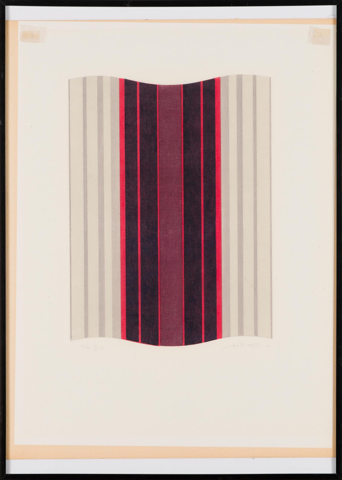 MATTI PETÄJÄ, träsnitt, signerat och daterad -73, numrerat 12/99.