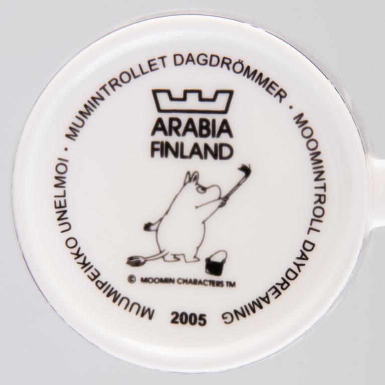 MOOMIN-MUG, porcelain, 'Moomintroll daydreaming', Moomin Characters, Arabia 2005.