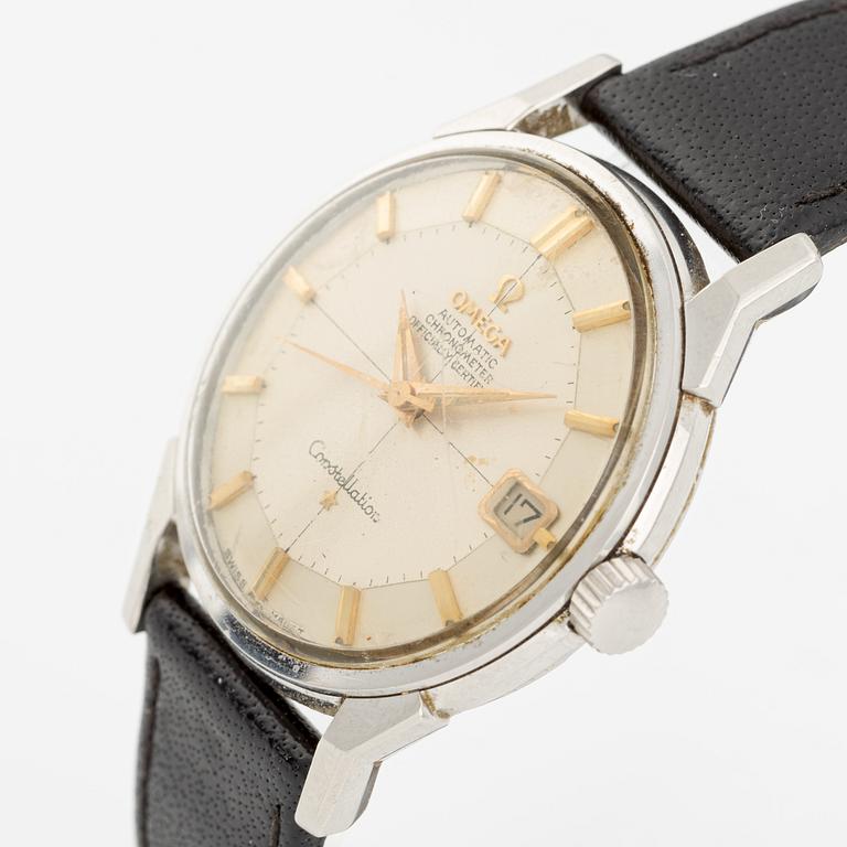 Omega, Constellation, Calendar, "Pie-Pan", wristwatch, 34 mm.