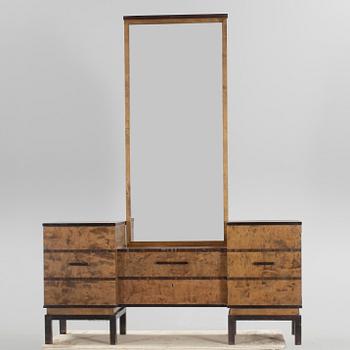BYRÅ MED SPEGEL, art deco, 1900-talets andra kvartal.