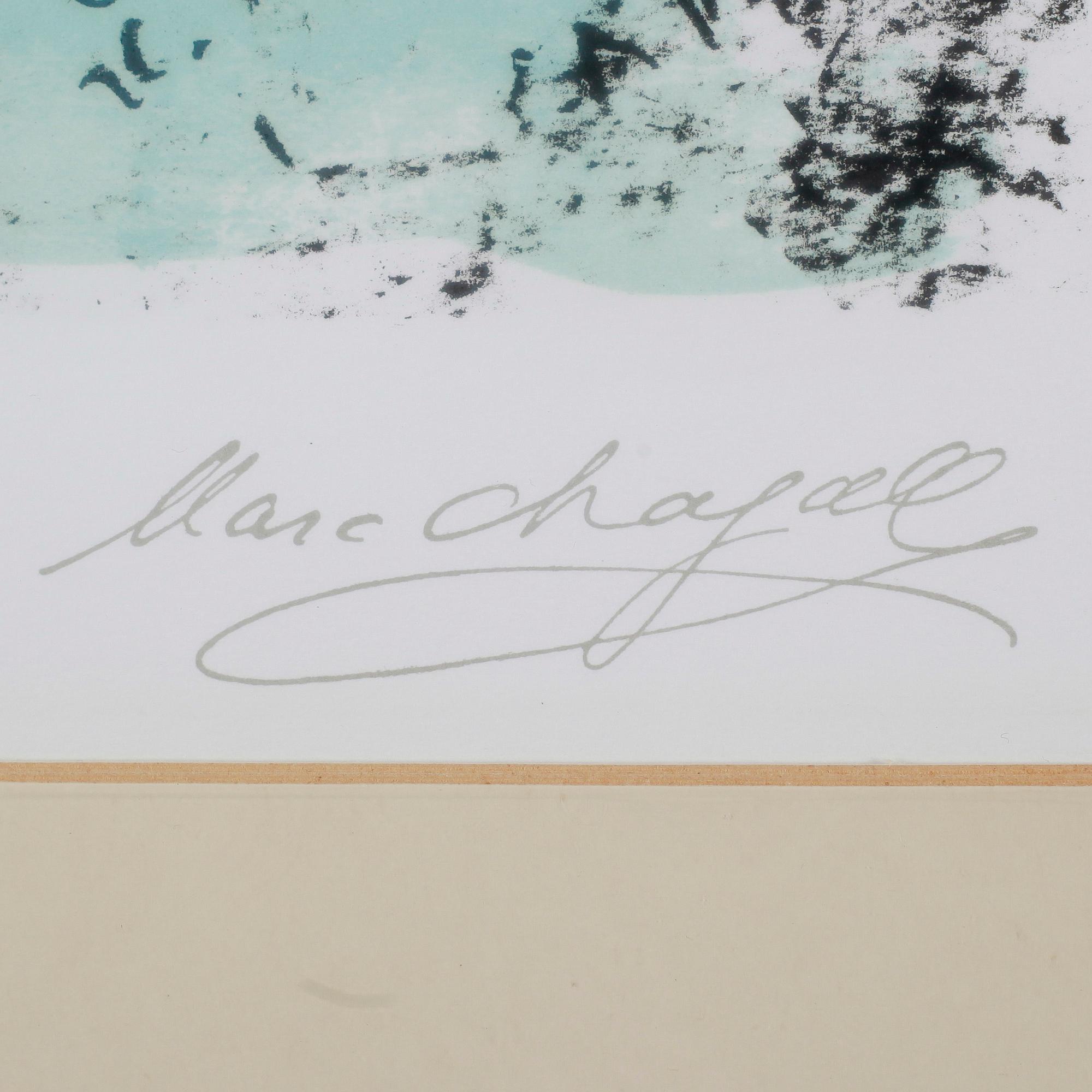 MARC CHAGALL, färglitografi, numrerad 232/500, stämpelsignerad, 1985 ...
