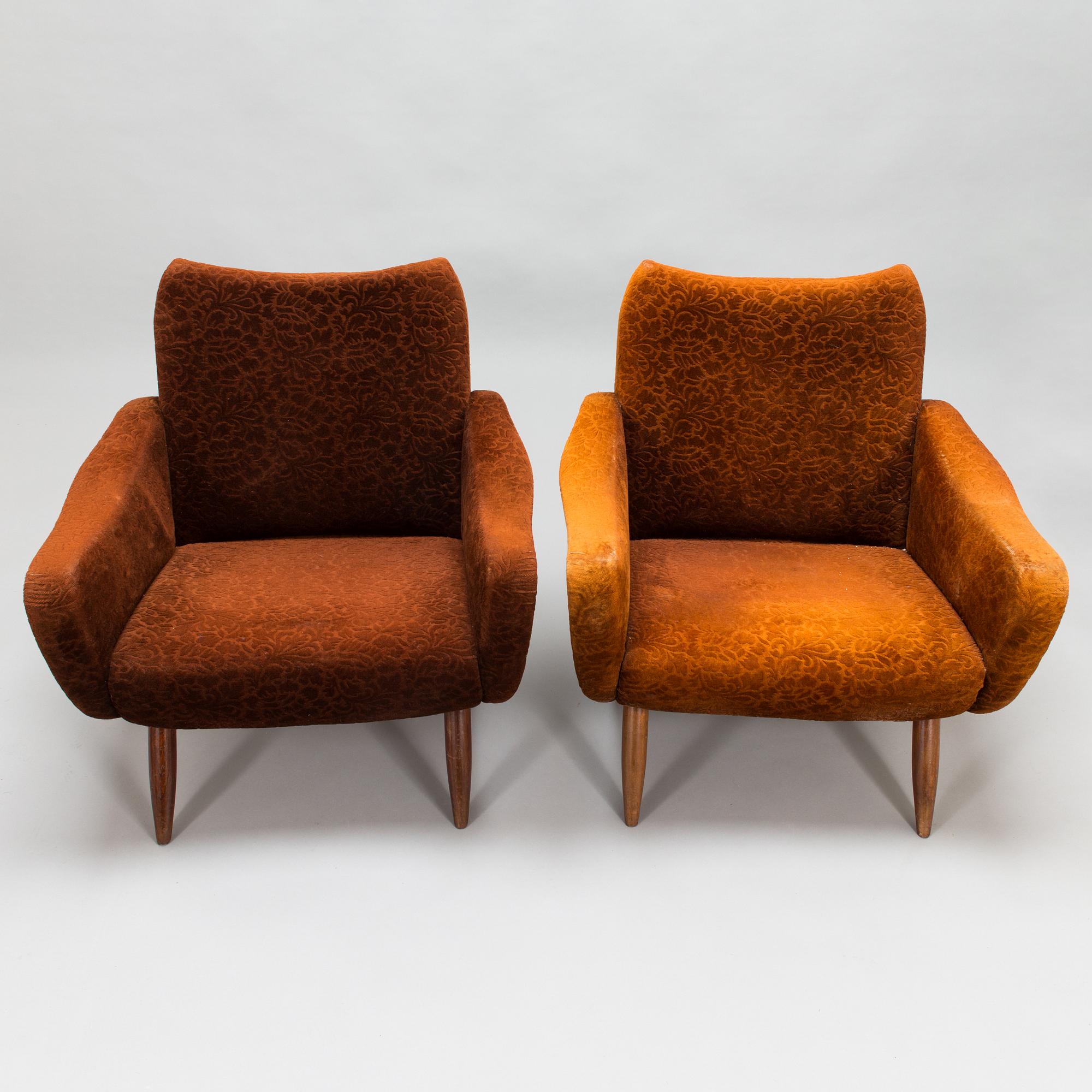 Kurt Hvitsjö, a par of mid-20th century '461' armchairs for Isku.