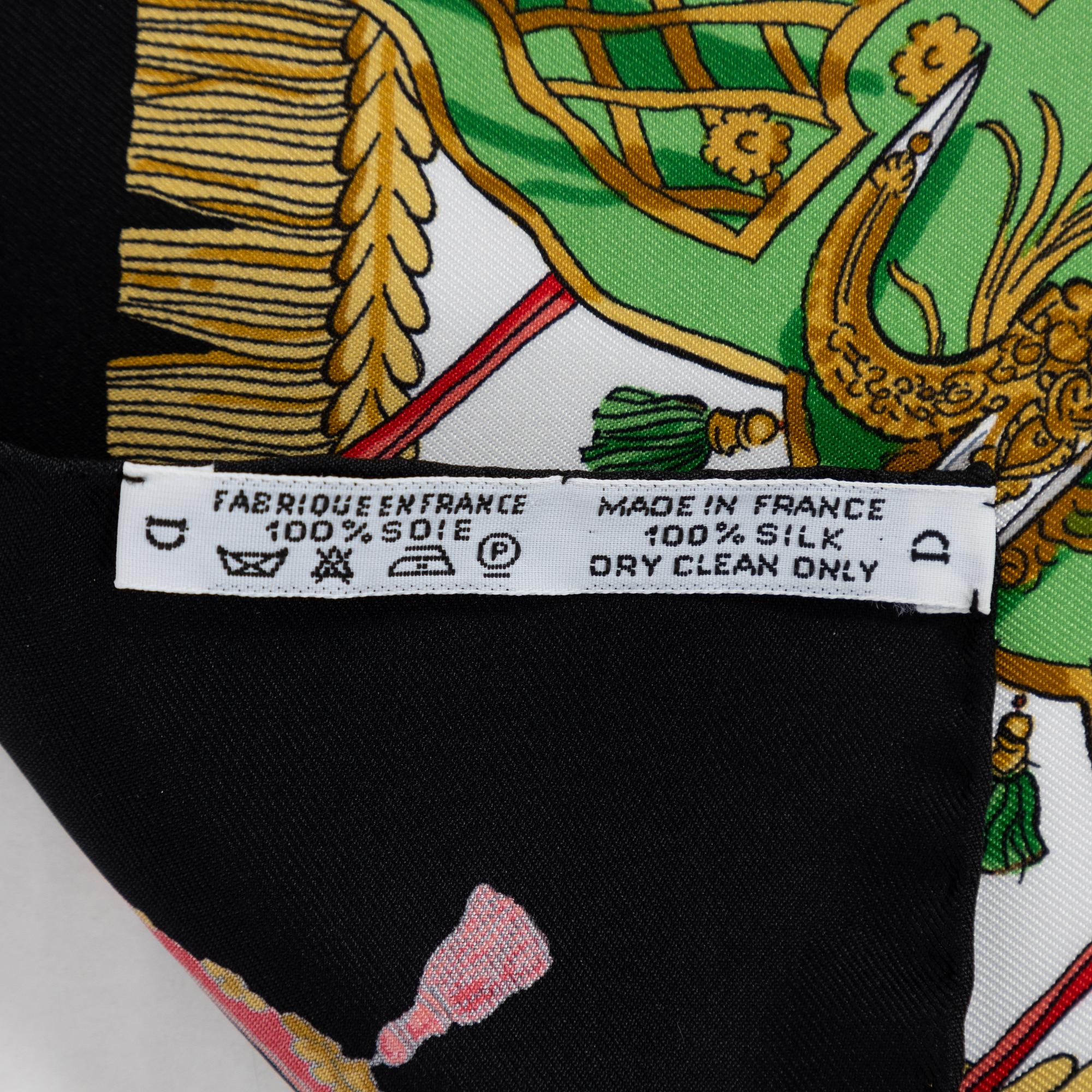 Hermès, scarf, "Caparaçons de la France et de l'Inde".