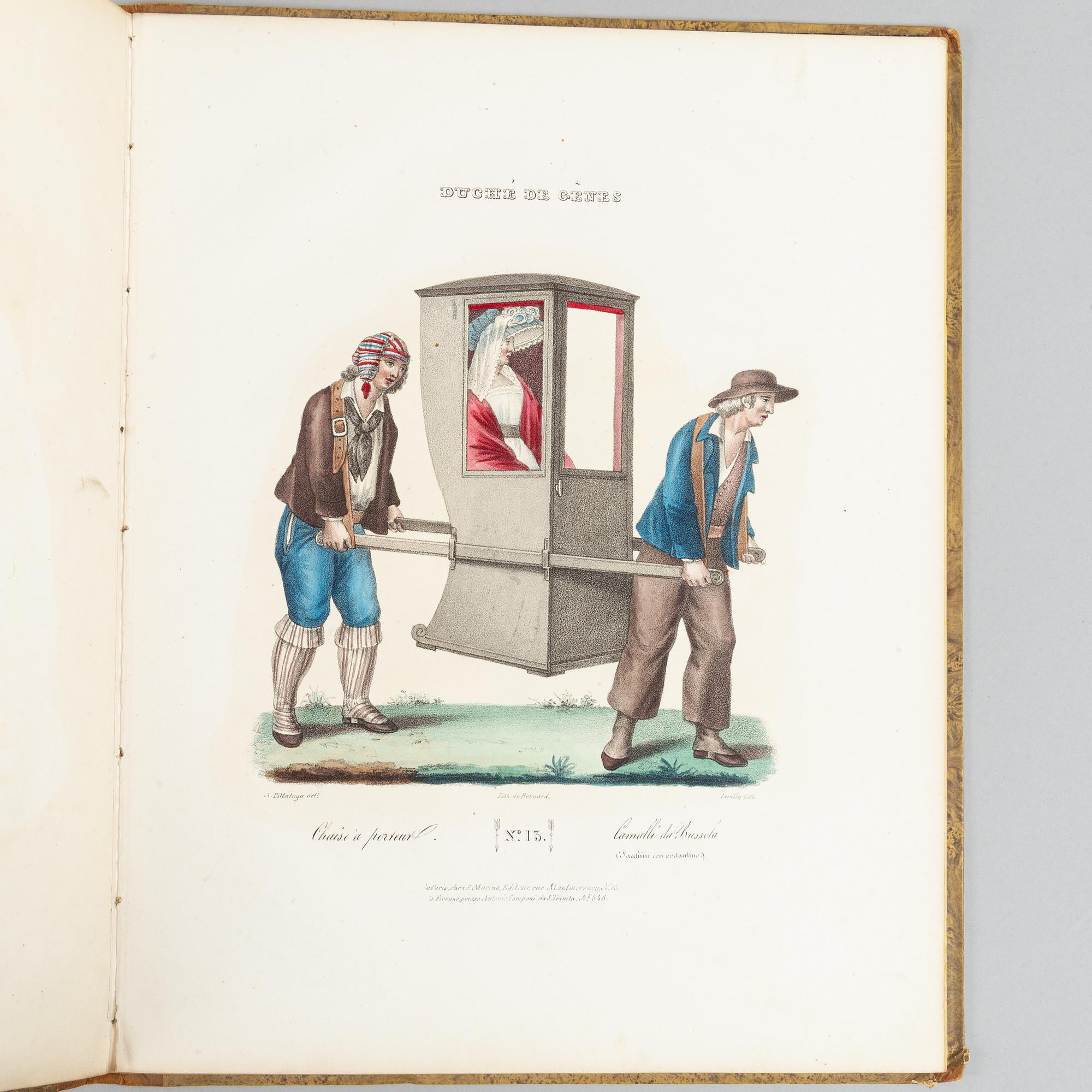Hand-coloured Italian Costume Plates, 3 vols., c. 1826.