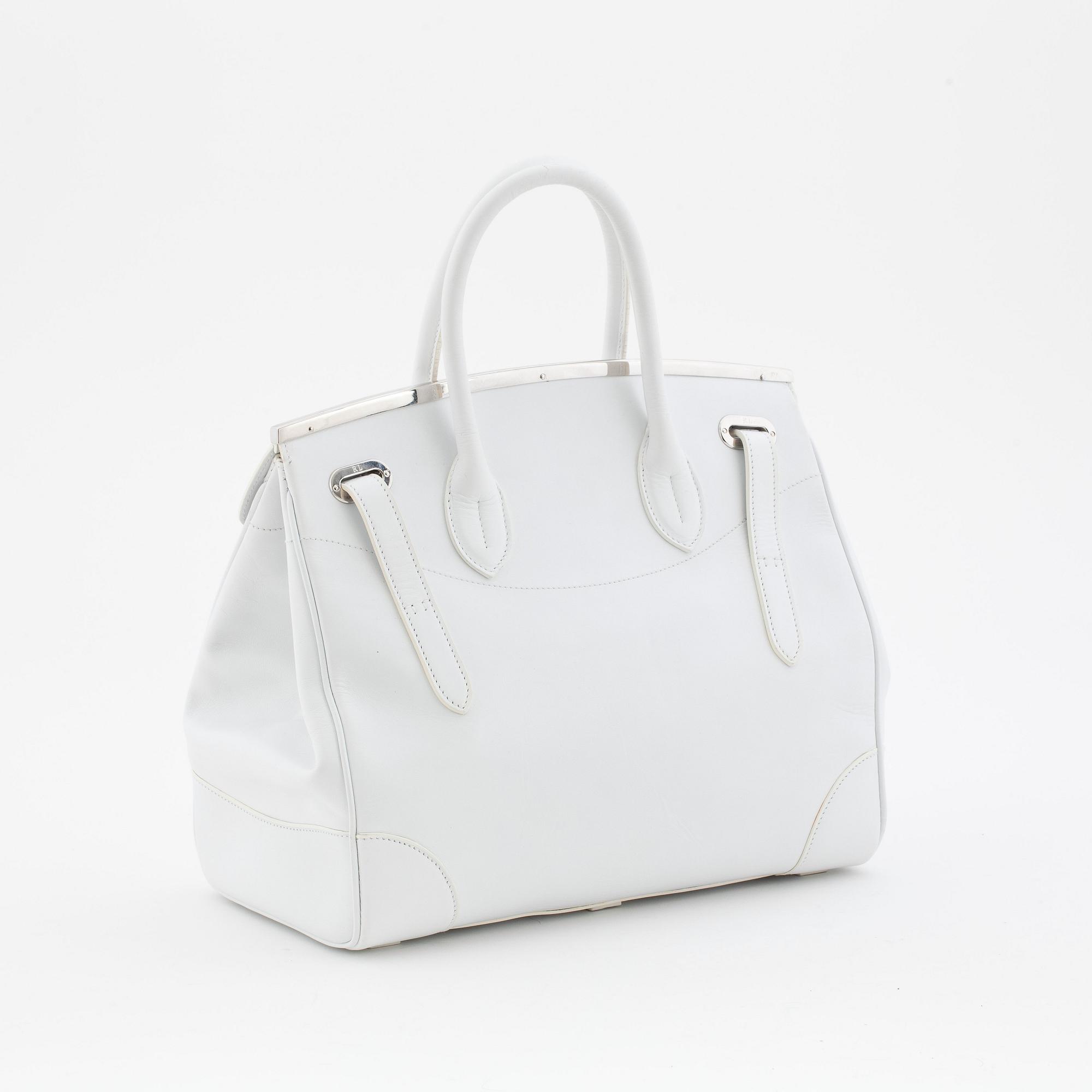 RALPH LAUREN a white leather handbag Ricky bag Bukowskis