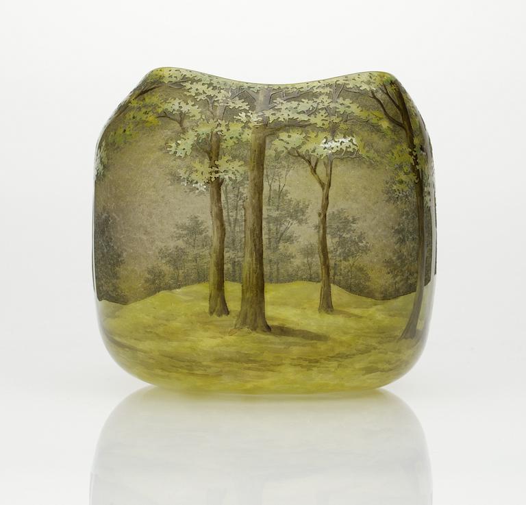 A Daum Art Nouveau cameo glass vase, Nancy, France.