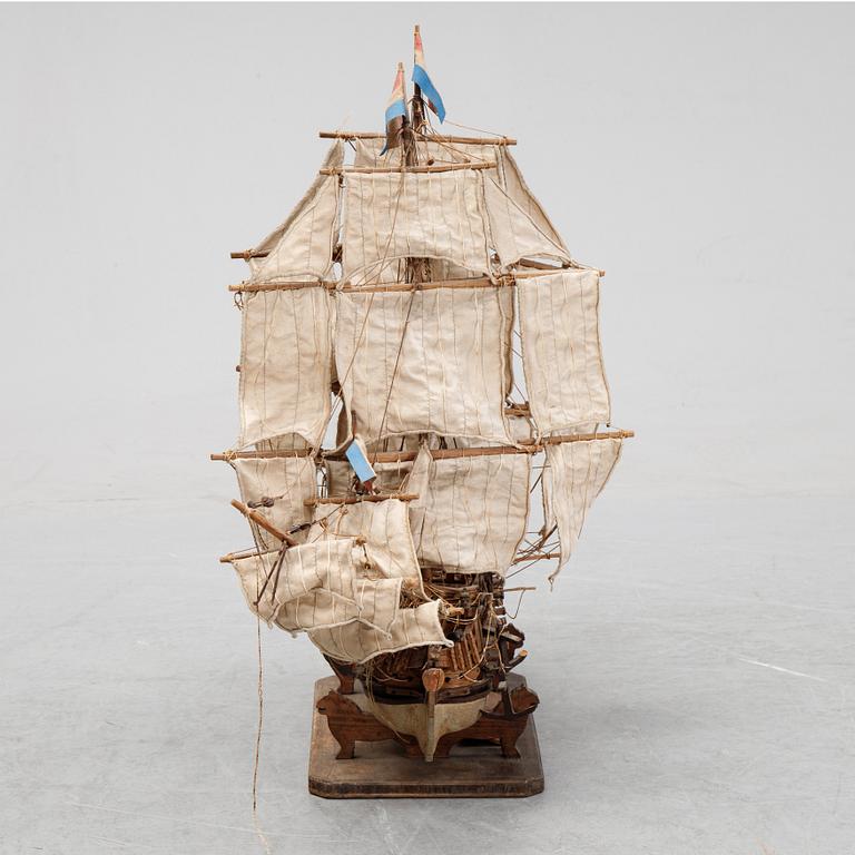 A model of a ship, mid 20th Century.