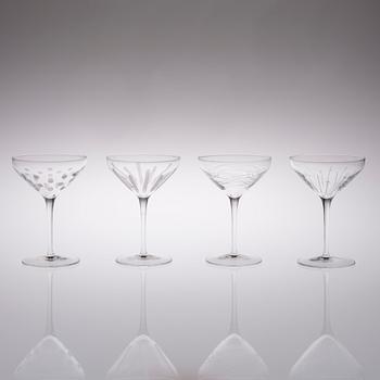 CHAMPAGNEGLAS, 12 st, 1900-talets slut.