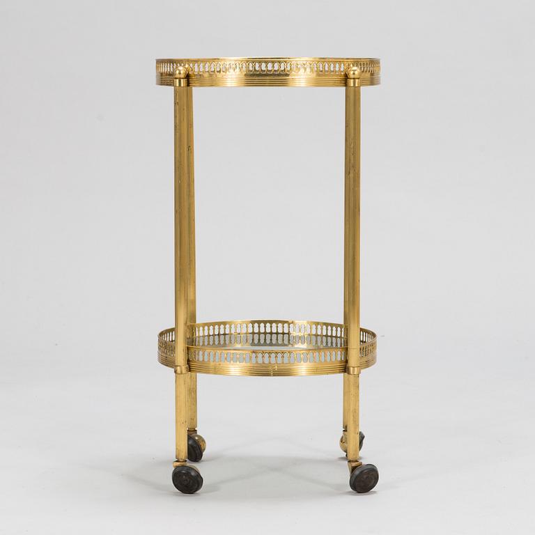 Tarjoilupöytä / Sivupöytä pyörillä, 1900-luvun loppupuoli.