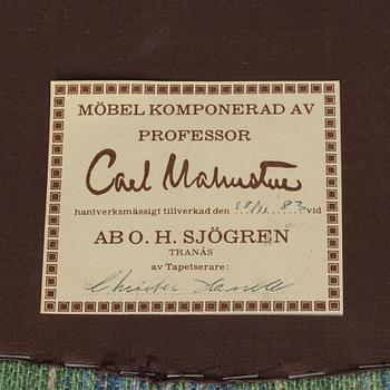 ÖRONLAPPSFÅTÖLJ, "Häggbom", Carl Malmsten, O H Sjögren, Tranås, etikettmärkt.