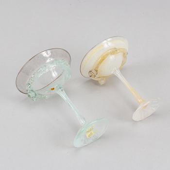 Five champagne glasses/glasses by Gunilla Kihlgren.