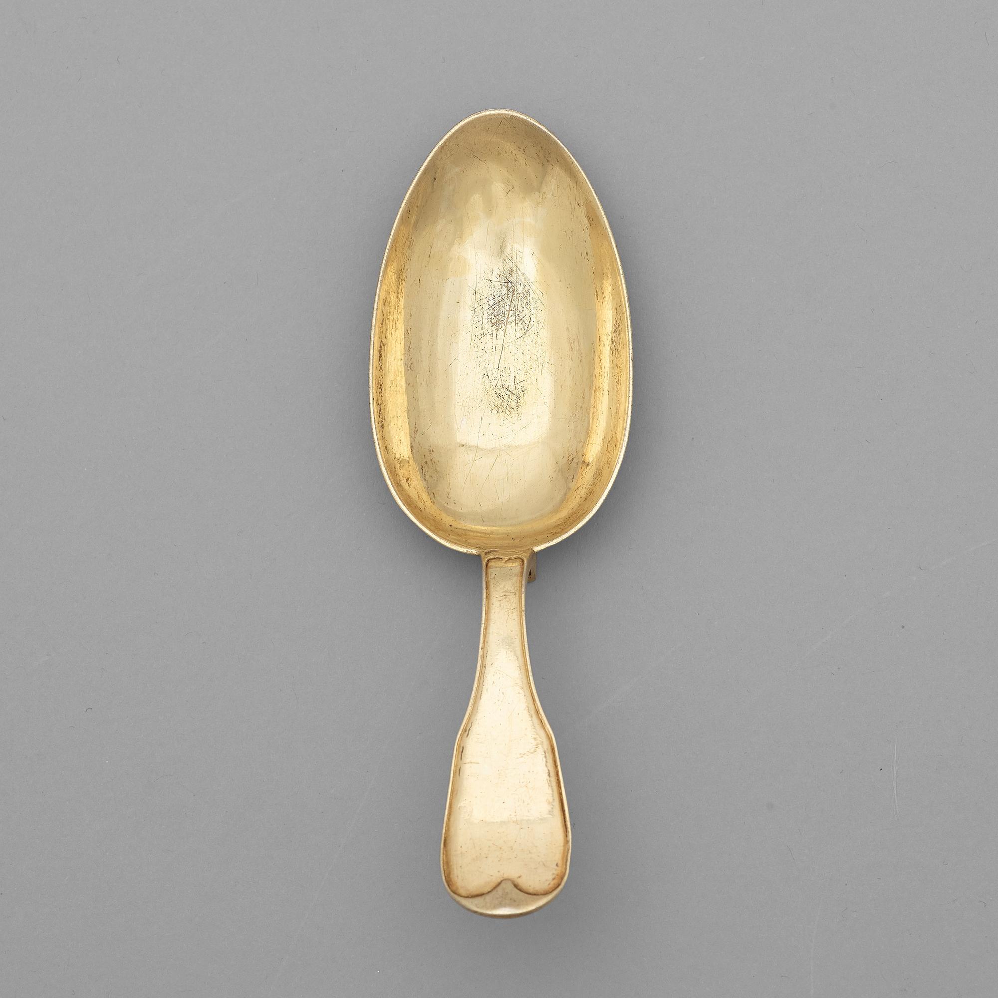 A Swedish early 19th century silver-gilt medicine-spoon, mark of Andreas Hallberg, Kristianstad 1802.