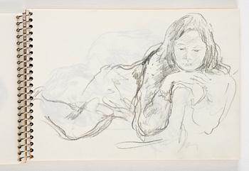 Lotte Laserstein, 4 skissböcker med blyertsteckningar.