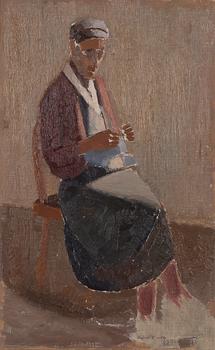 Sigfrid Södergren, Knitting Woman.