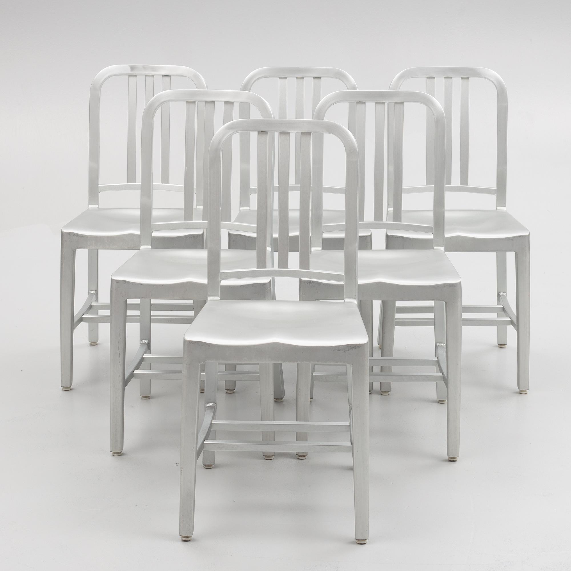 Six "Navy" chairs, Emeco.