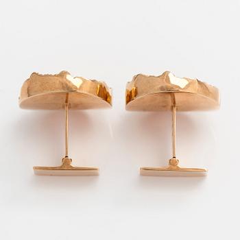 Björn Weckström, manschettknappar, "Djävulens hjul", 14K guld, Lapponia 1970.