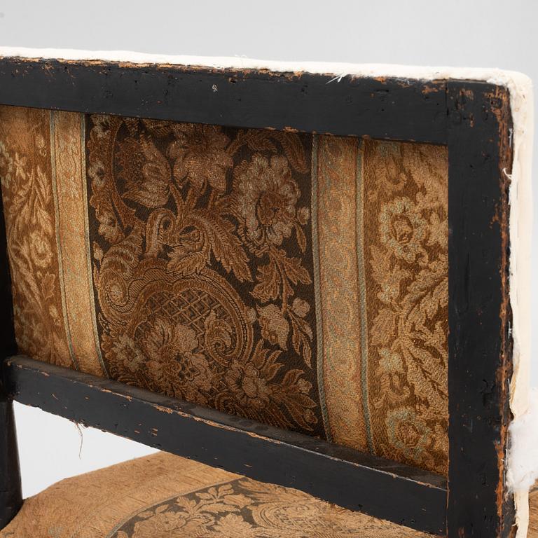 A Swedish Baroque open armchair, circa 1700.