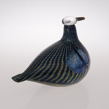 A glass bird, signed Oiva Toikka, Nuutajärvi Notsjö, 269/1000.
