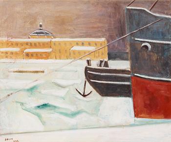 91C. Einar Jolin, "Båtar vid Strandvägen" (Boats by Strandvägen).