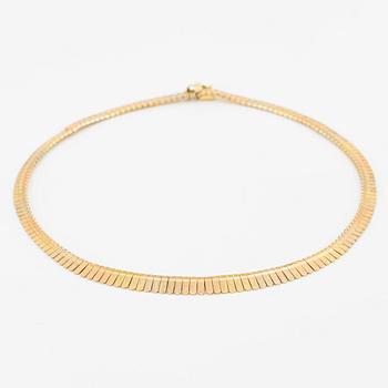 Collier 18K guld i tre färger.