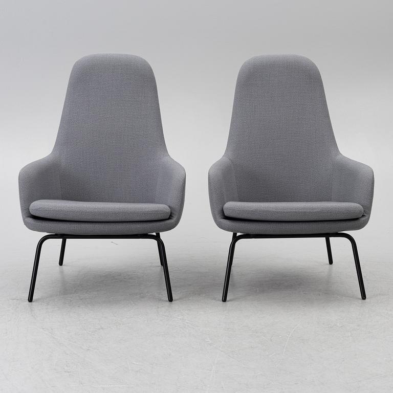 Simon Legald, fåtöljer, ett par, 'Era Lounge Chair High', Normann Copenhagen. Modellen formgiven 2014.