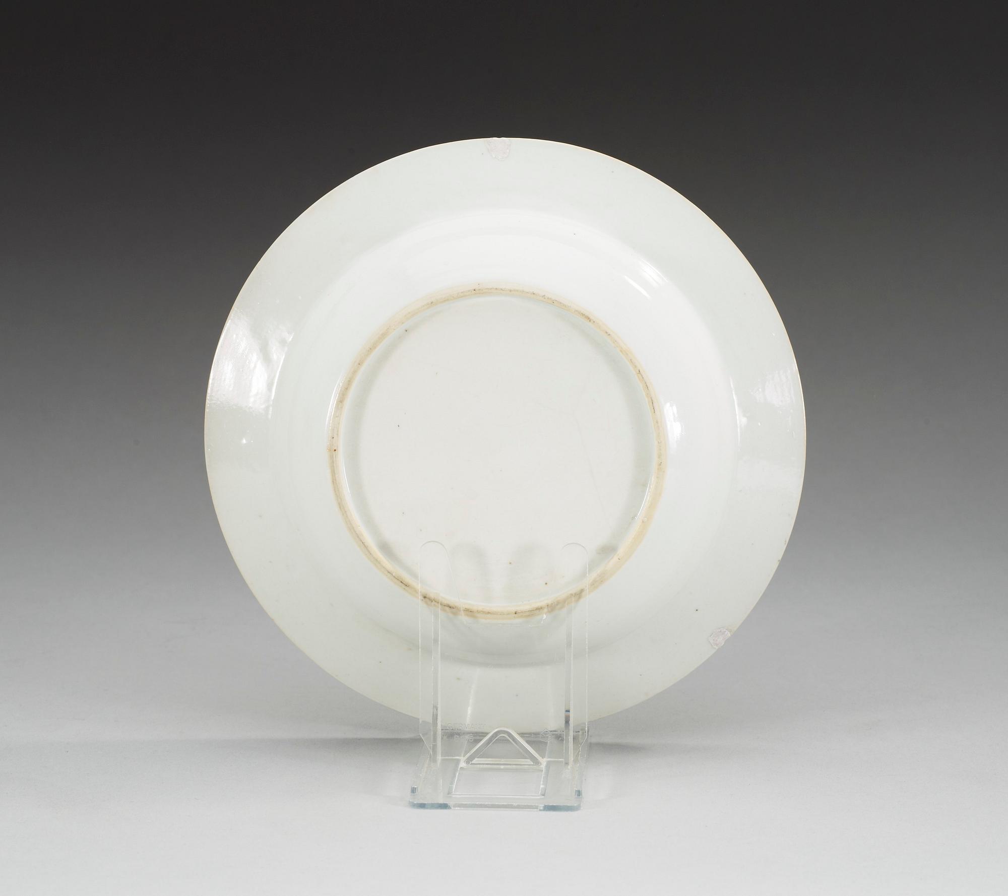A famille rose 'European Subject' dish, Qing dynasty, Qianlong (1736-95).