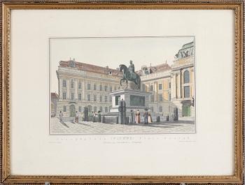 GRAVYRER, 5 st, samtliga med motiv från Vienne, 1800-talets första hälft.