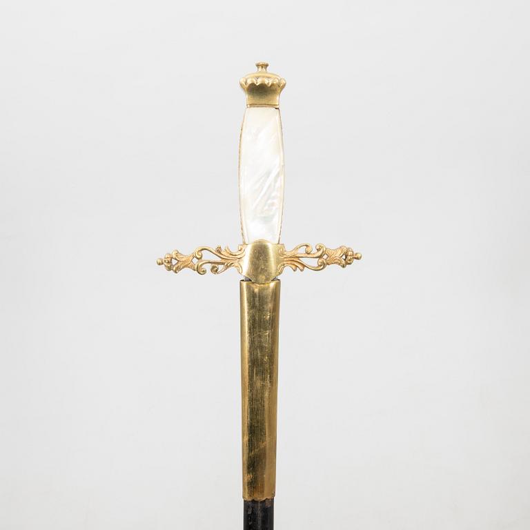 Värja svensk, för ämbetsman, 18/1900-tal, med balja.