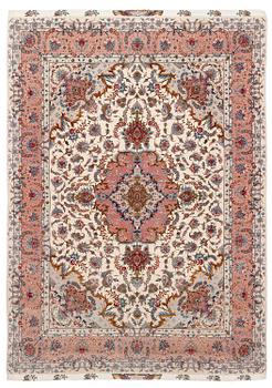 375. A part silk Old Tabriz rug, Northwest Persia, signed, c. 215 x 151 cm.