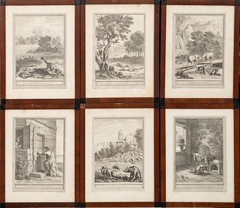 Jean-Baptiste Oudry, after, "Fables by La Fontaine"  27 pcs.