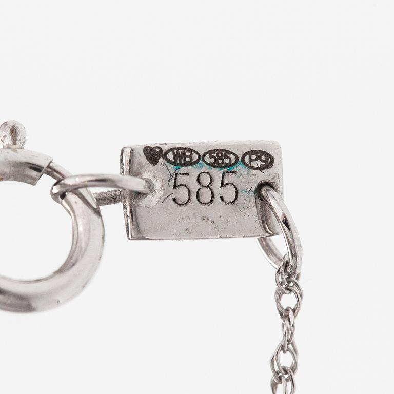 Kaulakoru, 14K valkokultaa, timantteja n. 1.16 ct yht. Westerback/Kultajousi, Helsinki 2016.