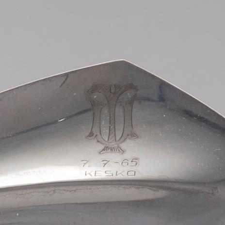 FAT, silver, Tapio Wirkkala, Kultakeskus, Tavastehus 1964. Vikt ca 239,3 g.