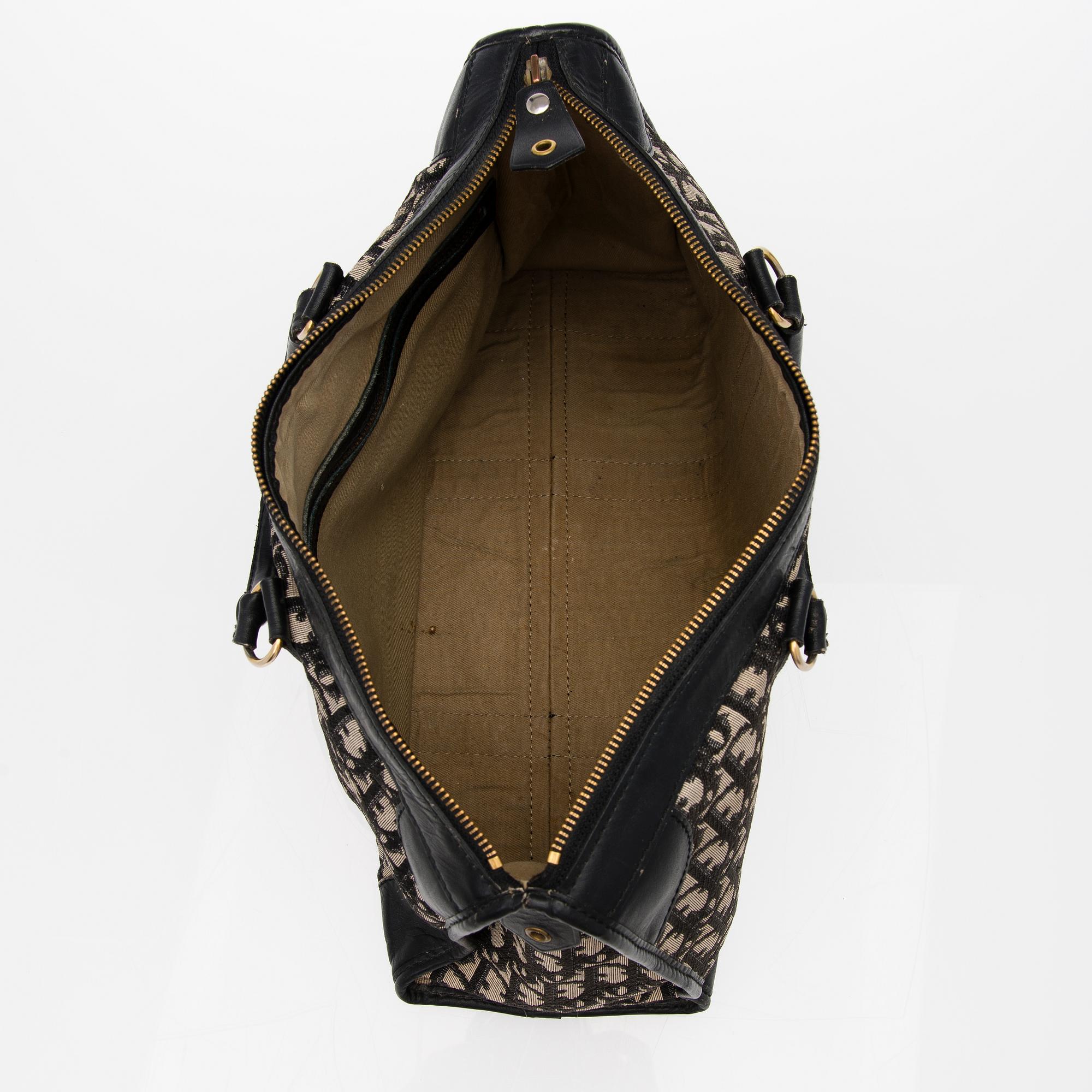 A Vintage Black Monogram Canvas Shopper.
