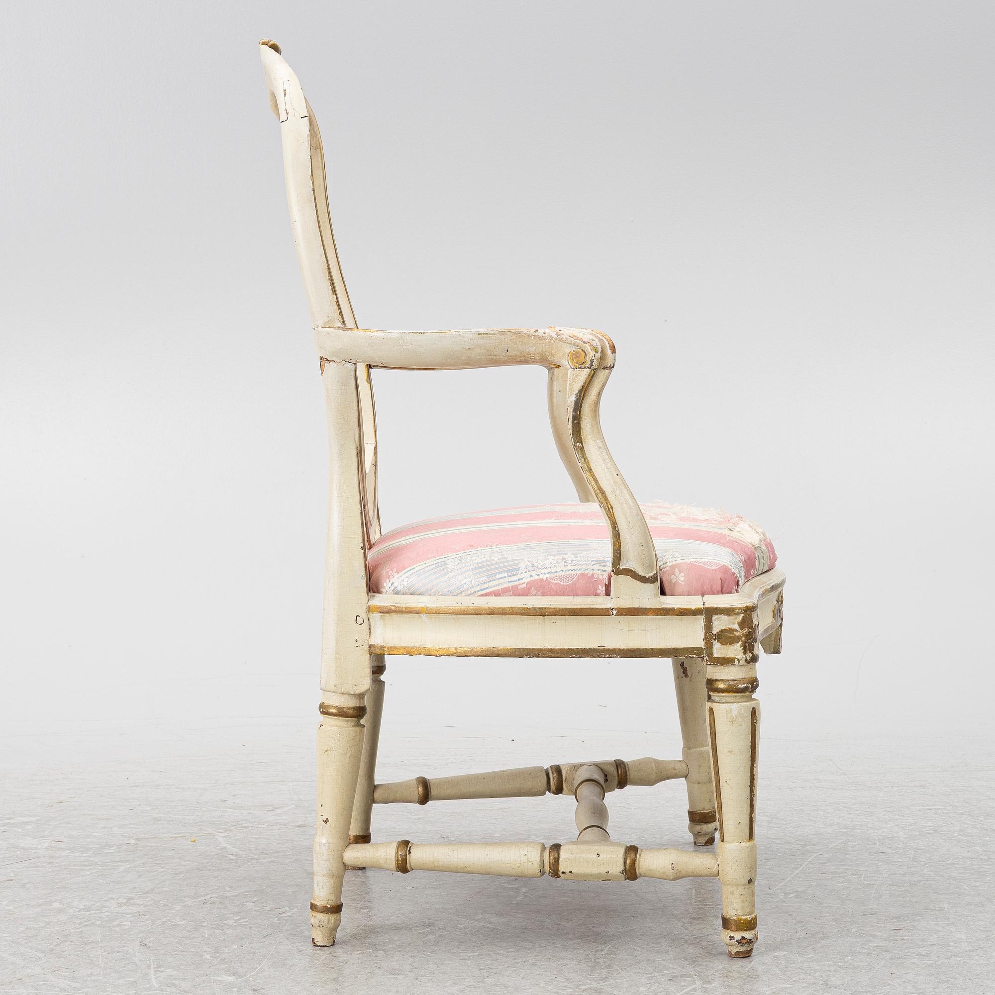 Karmstol, Stockholmsarbete, sent 1700-tal, Gustaviansk.