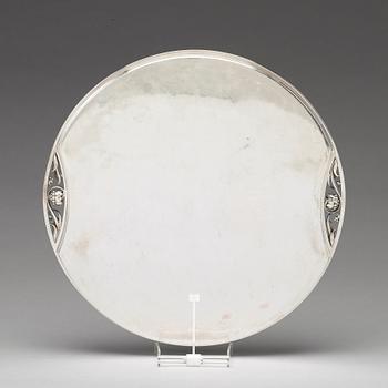 Georg Jensen, te- och kaffeservis, 5 delar med bricka, Argenterie d'Art de Georg Jensen, Köpenhamn ca 1930-1938.