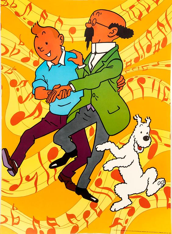 Poster 4 st "Tintin".