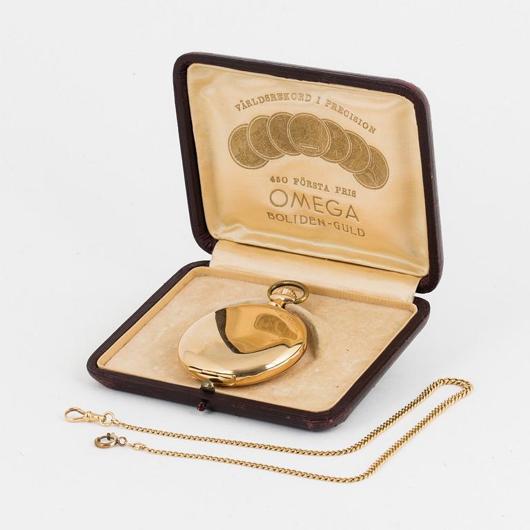 OMEGA, pocket watch, hunter, 54 mm.