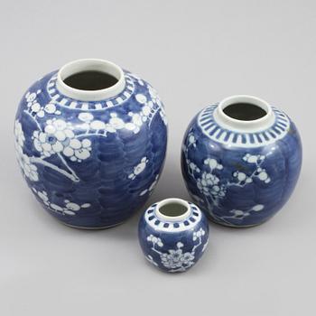 BOJANER, 3 st porslin, Kina, 1800/1900-tal.
