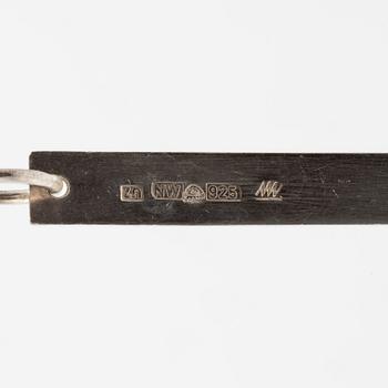 Tapio Wirkkala, Pendant "Crescent moon", sterling silver, NW Finland 1973.
