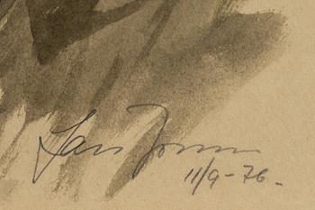 Lars Jonsson, watercolour, signbed and dated 11/9-76.
