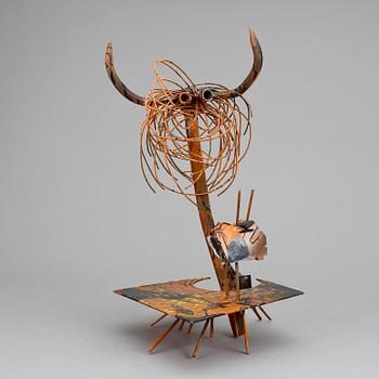 ALFREDO GARZON, skulptur, bemålad metall, signerad o daterad - 89.