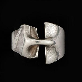 HÄNGSMYCKE samt RING, silver,  Björn Weckström, Lapponia, Finland, 1980-tal.