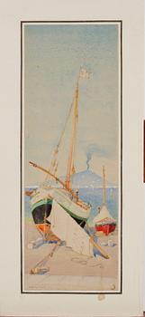 FORSBERG, CARL-JOHAN. Akvarell. Sign o dat Capri maj 1899.
