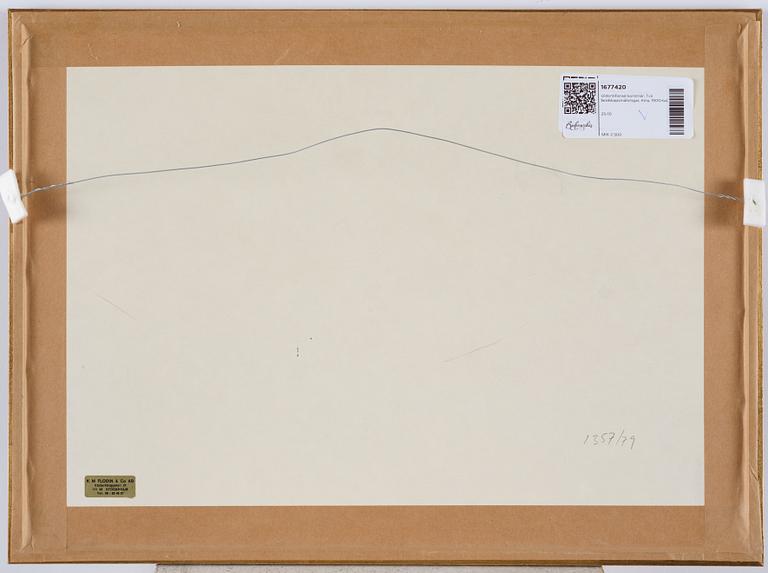 Unidentified artist, Two landscape paintings, China, 20th century.