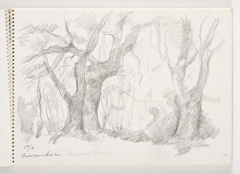 Lotte Laserstein, 3 skissblock med teckningar.