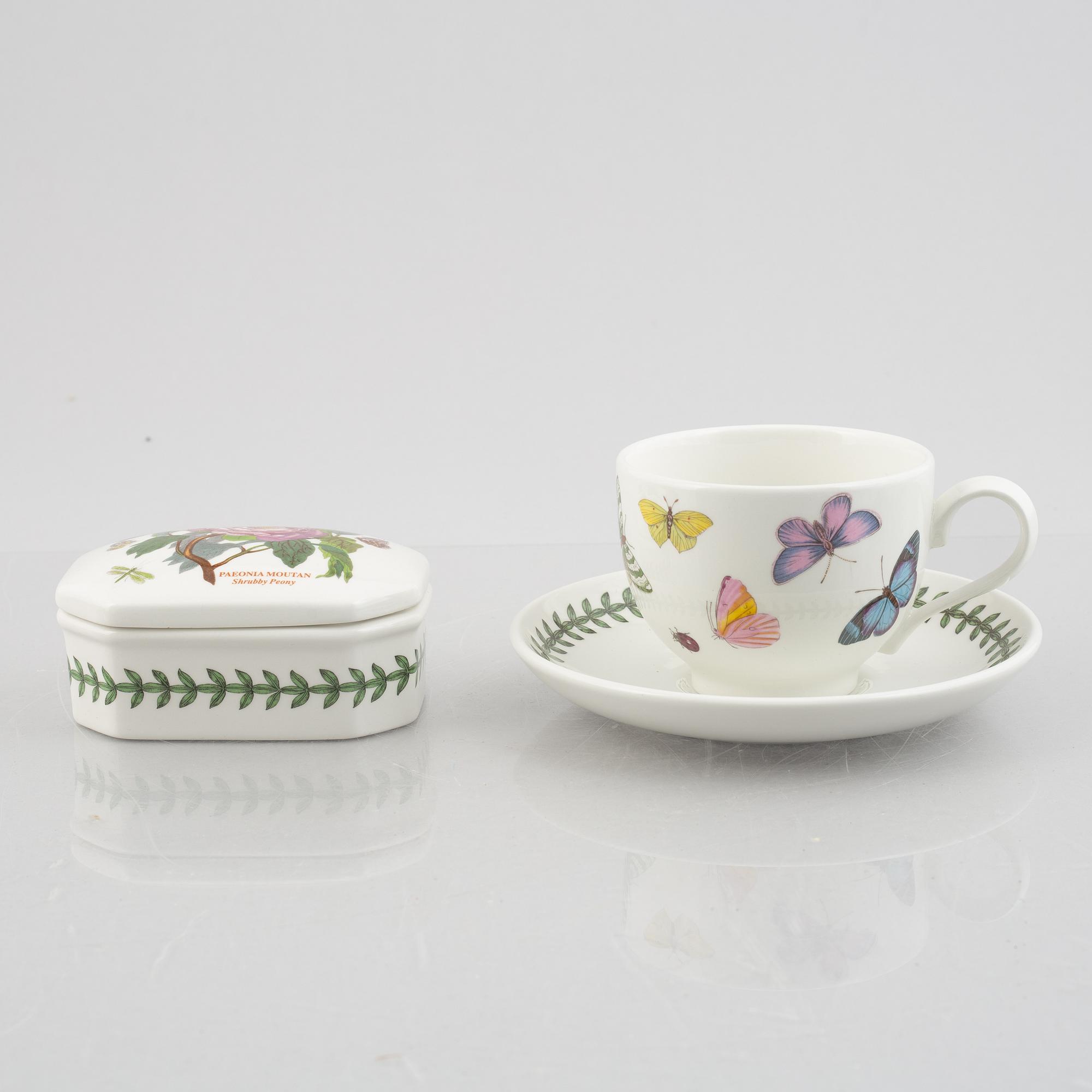 Susan Williams-Ellis, frukostservis, porslin, 25 delar," The Botanic Garden", Portmeirion, England.