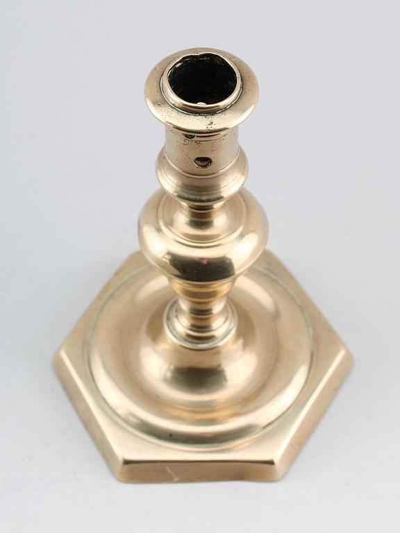 LJUSSTAKE, mässing, 1600-tal.